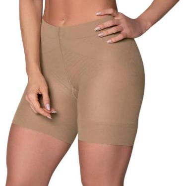 Imagem de Short feminino selene modelador slim com elastano levanta bumbum, Bege