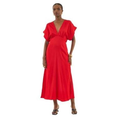 Imagem de Vestido Colcci Midi Acetinado Com Fenda-Feminino