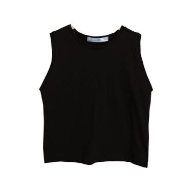 Imagem de T-shirts Blusas Feminina Roupas Blusinha Básica Branca Preta Preta - D