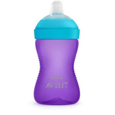 Imagem de Copo Infantil Com Bico Em Silicone My Grippy  300ml Avent Roxo - Phili