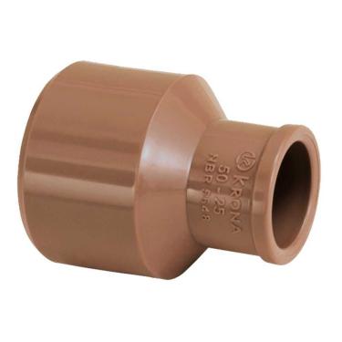 Imagem de Bucha de Redução Longa Soldável 50x25mm para Água Fria em PVC Rígido Marrom Amanco