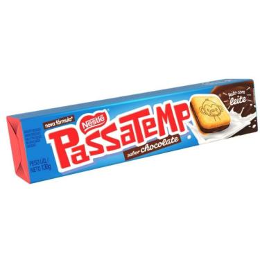 Imagem de Kit 12 Bolacha Passatempo Nestlé Recheado De Chocolate 130G