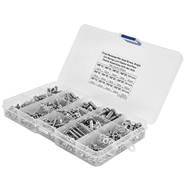Imagem de Parafusos inoxidáveis, parafusos Kit de parafuso de cabeça redonda cruzada para fechaduras para etc.