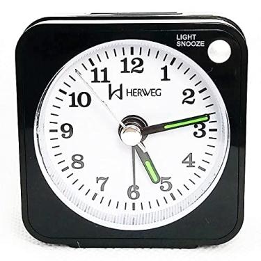 Imagem de Despertador Herweg Contínuo Preto Com Luz 2510-034