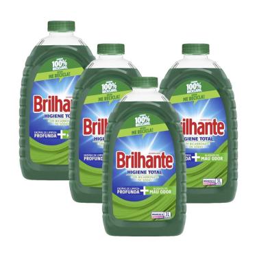 Imagem de Kit 4 Lava-Roupas Líquido Brilhante Higiene Total 3l
