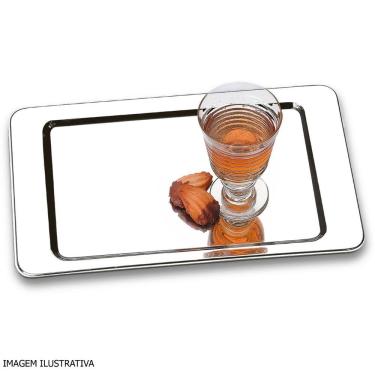 Imagem de Bandeja Atina Retangular em Aço Inox 23 x 37 cm Brinox
