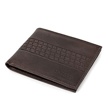 Imagem de Carteira Slim Masculina de Couro Le Voyage Cnh Cartões Notas Cor:Marrom Escuro