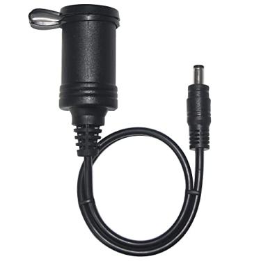 Imagem de Adaptador de tomada de isqueiro para DC 5,5 mm x 2,1 mm – Tomada de isqueiro fêmea de 12 V DC para cabo de carregador de plugue macho de 5,5 mm x 2,1 mm para gerador de reserva de bateria UPS portátil
