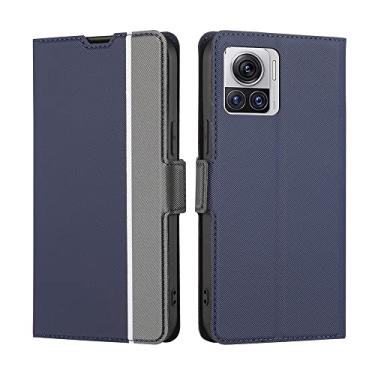 Imagem de YUNCHAO Caixa de telefone Para Motorola Edge X30 Pro 5G / Edge 30 Ultra Twill Texture Latele Fuille Leather Case capa para celular