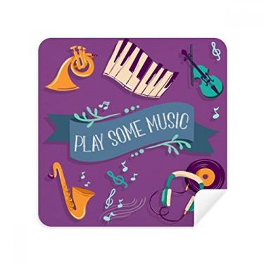 Imagem de Fone de ouvido musical de piano elétrico, sons, óculos de limpeza de tela, tecido de camurça, pacote com 2