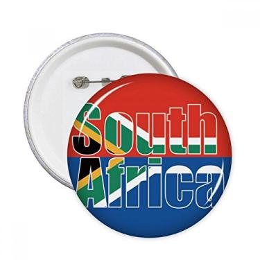 Imagem de Broche redondo com nome da bandeira do país da África do Sul, broches, emblema, acessório, decoração, 5 peças