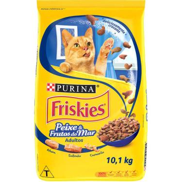 Imagem de Ração Seca Nestlé Purina Friskies Peixe & Frutos do Mar para Gatos Adultos - 10,1 Kg