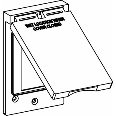 Imagem de Orbit Capa de caixa elétrica 1C-GV, Receptáculo Decora Vertical Zinco Impermeável - 1 Gang - Cinza
