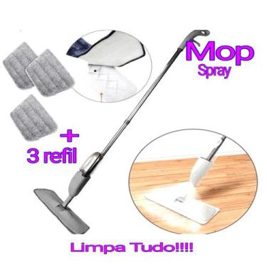 Imagem de Mop Para Limpeza Spray Flat Flex Esfregão Vassoura Limpa Chão Cozinha