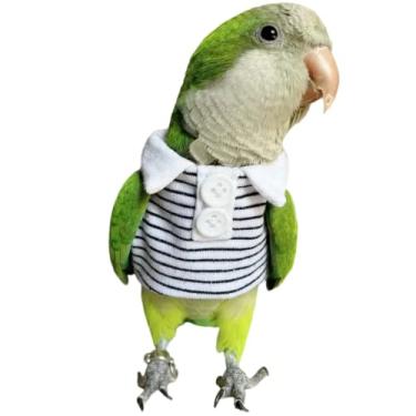 Imagem de Roupa de viagem de fralda de pássaro para papagaios, periquitos e calopsitas - acessório para fotos de cosplay de roupas de verão - Vestuário de animais pequenos (sem fralda, caique)