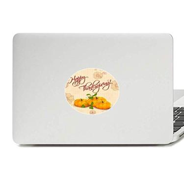 Imagem de Adesivo de notebook Pumkin Happy Thanksgiving Day padrão vinil emblema gráfico laptop adesivo
