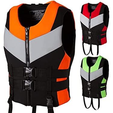 Imagem de Colete salva-vidas para crianças adultas, flutuador para natação, auxílio à flutuabilidade, colete de surf de neoprene, coletes salva-vidas seguros para pesca ao ar livre com fivela ajustáve
