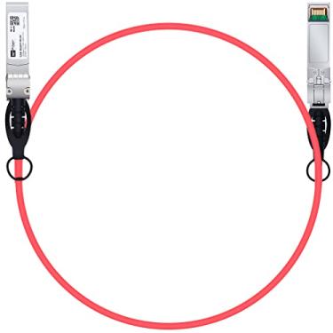Imagem de Cabo SFP+ vermelho, 10G SFP+ DAC, 1 m (1 m), cabo Twinax de cobre de conexão direta passiva para Cisco SFP-H10GB-CU1M, Ubiquiti UniFi UC-DAC-SFP+, Meraki, Mikrotik, Intel, Fortinet, Netgear