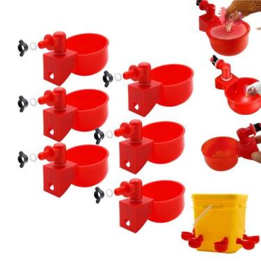 Imagem de Bebedouro Automático Copo Codorna Pintinhos Aves 6 un - GF