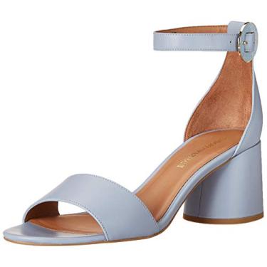 Imagem de Emporio Armani Sandália feminina salto bloco tira no tornozelo, Céu, 41M Medium EU (11.5 US)