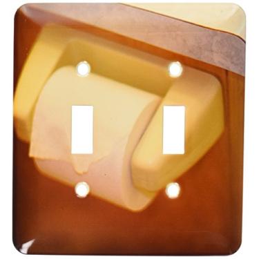 Imagem de 3dRose lsp_64978_2 Um rolo de papel higiênico no cabide Interruptor duplo