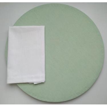 Imagem de Conjunto Capa de Sousplat + Guardanapo de Tricoline 100% Algodão 6 Un.