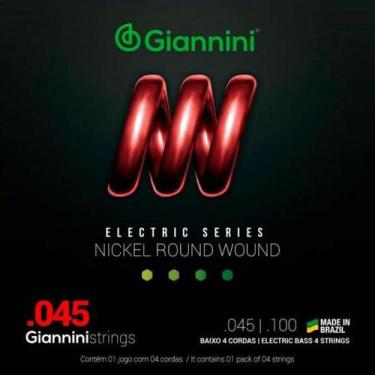 Imagem de Encordoamento Para Contrabaixo 4 Cordas .045 Giannini GEEBRS