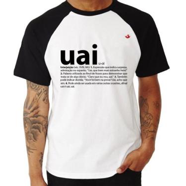 Imagem de Camiseta Raglan Uai - Significado - Foca na Moda, Branco, Preto, P