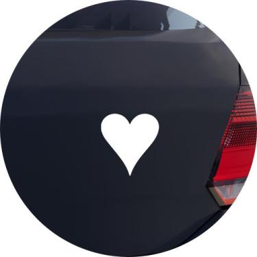 Imagem de Adesivo de Carro Naipe De Copas Cartas Baralho - Cor Branco - Melhor A