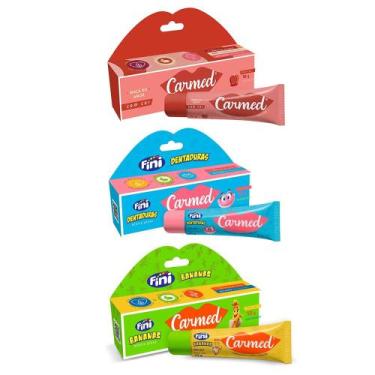Imagem de Kit 3 Carmed Labial Fini Banana + Dentadura + Maça do Amor