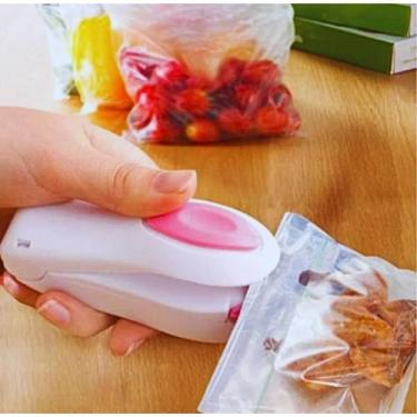 Imagem de Seladora Manual Compacta Com Imã Armazenamento Acessível Geladeira - J