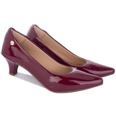 Imagem de Sapato Feminino Scarpin Bico Fino Salto Fino Verniz Macio - Lize Ofici