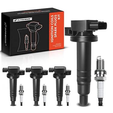 Imagem de A-Premium Set of 4 Ignition Coil Pack and Iridium Spark Plugs Compatible with Toyota Prius 2001-2009, Yaris 2006-2018, Echo 2000 L4 1.5L