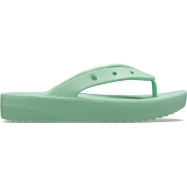 Imagem de Crocs Sandália feminina com plataforma, Pedra de jade, 34