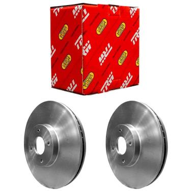 Imagem de Par Disco Freio Ford Fiesta Courier 96 a 2000 Dianteiro Ventilado Sem Cubo trw RCDI0090.0