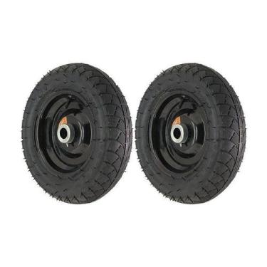 Imagem de Kit 2 un roda reforçada 3.25-8 4 lonas 1 rol. rolete 200kg - AJAX