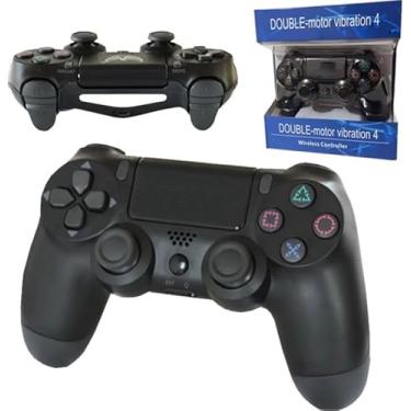 Imagem de Controle Sem Fio e Com Fio Bluetooth Compatível com PS Console, PC, Notebook, Smart TV e Android – Design Ergonômico com Vibração, LED e Bateria Recarregável – Preto