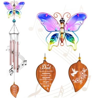 Imagem de Vetbuosa Sinos De Vento Em Forma Borboleta, Presentes Memória Da Perda Do Pai, Condolências Pela Ideias Para Luto, Áreas Externas, Decoração Casa Com Conforto E Cura