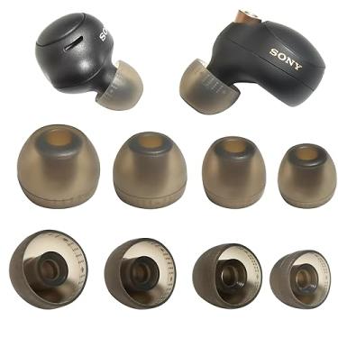 Imagem de Luckvan Ponteiras De Reposição Para Fones Ouvido Sony Wf Xba Mdr Series Linkbuds S/Wf-C500/Wf-C700N Wf-1000Xm5/Wf-1000Xm4/1000Xm3 Sem Fio, 4 Pares, Preto