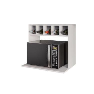 Imagem de Suporte Microondas com Nicho Porta Tempero para Cozinha Louis 60cm M12