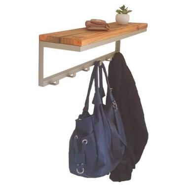 Imagem de Cabideiro Strassis Design SD-5005 Metal e Madeira Cor: Champanhe