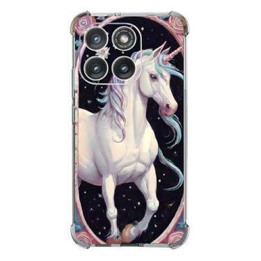 Imagem de Beaucov Capa para Motorola Edge 2025, lindas flores de unicórnio, proteção contra quedas, à prova de choque, capa protetora de corpo inteiro resistente a arranhões para Motorola Moto Edge 2025