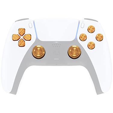 Imagem de eXtremeRate Botões Direcionais De Metal Dourado Para Controle Ps5, Analógicos Alumínio Reposição Personalizados E Teclas Direção Ação - Sem