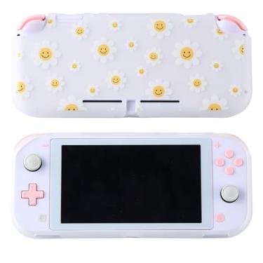 Imagem de Capa para Nintendo Switch Lite, acessórios de proteção, capa de silicone macio, compatível apenas com Switch Lite Daisy floral, antiqueda, à prova de choque, protetor estético