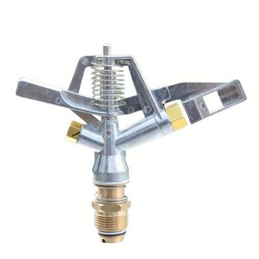 Imagem de Aspersor de impacto de liga de 3/10.2 cm com adaptador de latão ajustável 360Dgree cabeça de aspersor de gramado cabeça de aspersor de jardim irrigador de água de cobertura de grande área