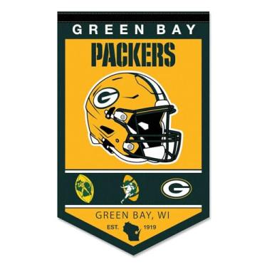 Imagem de WinCraft Green Bay Packers Heritage History Banner Pennant