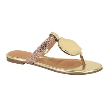 Imagem de Sandalia Vizzano Rasteirinha Ref 6448.323.27122 Bege/ouro/dourado 038