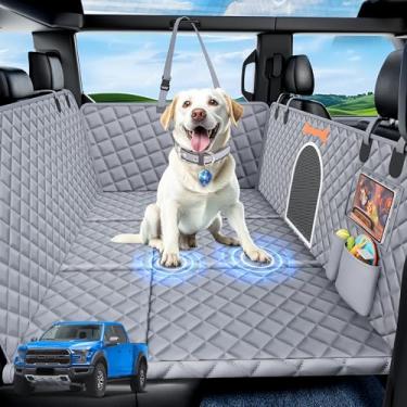 Imagem de Capa de assento de carro para cachorro XXL para banco traseiro rígido, extensor de banco traseiro de caminhão, 100% à prova d'água e à prova de arranhões, rede antiderrapante para cama de cachorro