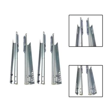 Imagem de 2 Corrediça Telescópica Oculta Invisível Amortecedor 30Cm