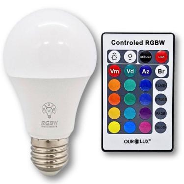 Imagem de Lâmpada Inteligente Controled Rgbw 9W Multicolors Ourolux